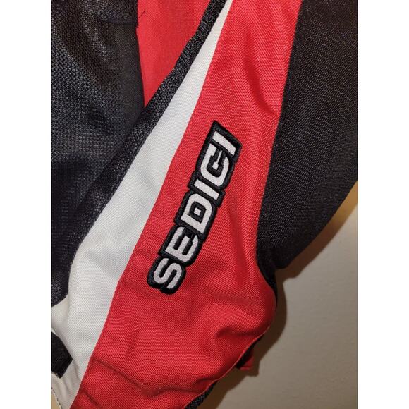 SEDICI Mesh Motorcycle Jacket With Liner Black Red White L2 Protection Medium - Picture 3 of 12